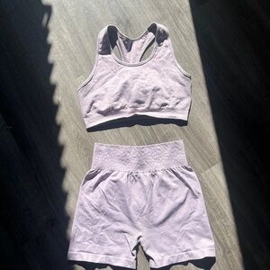 AYBL Lavender Sports Bra and Shorts Set